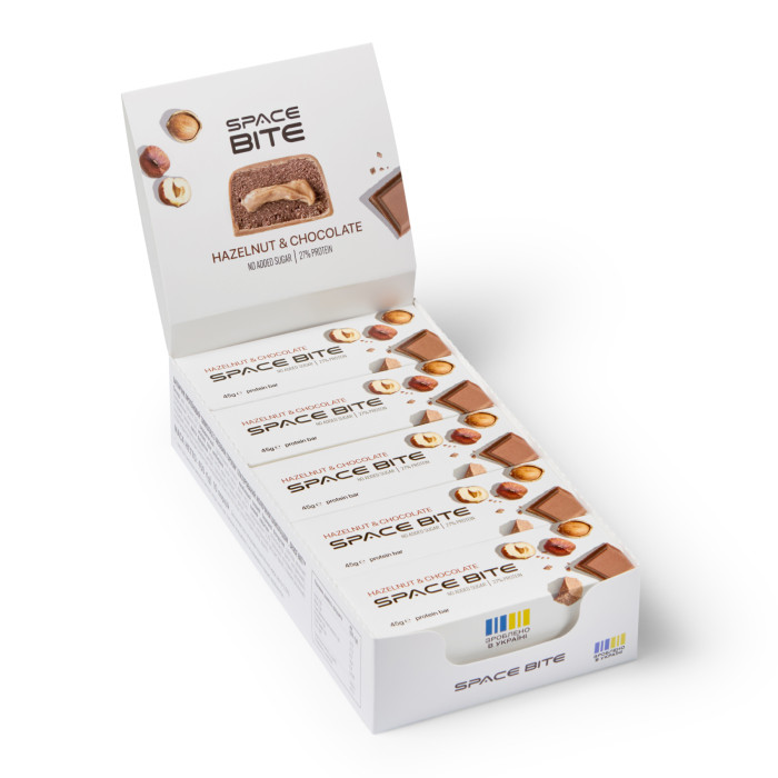 Space Bite - 10x45g Hazelnut Chocolate — офіційна ціна та характеристики