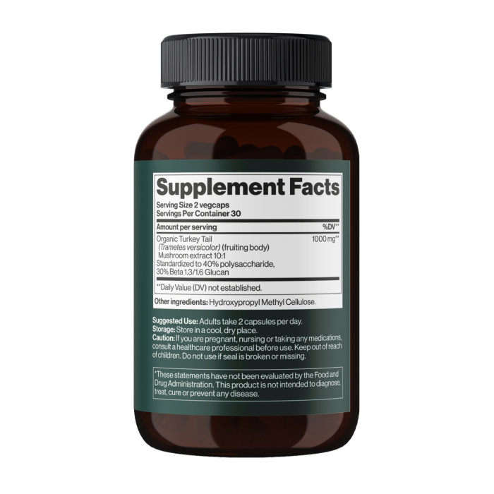 Turkey Tail Mushroom 1000 mg - 60 vegcaps