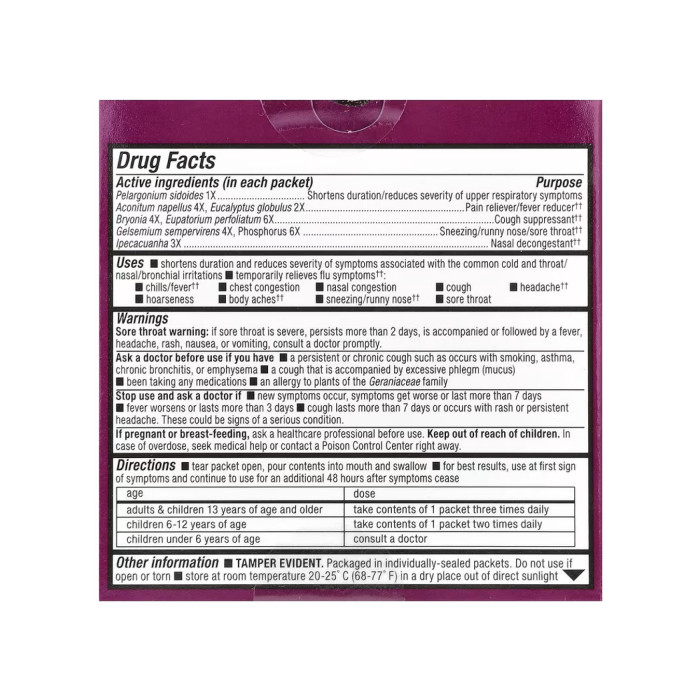 Umcka Cold & Flu Berry Fastactv - 10x.912g