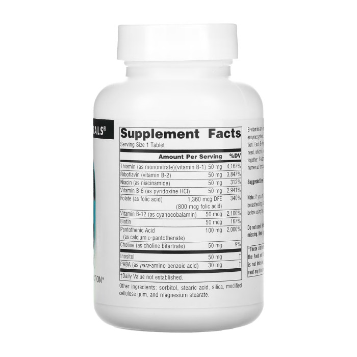 Vitamin B-50 Complex 50mg - 100 tabs — офіційна ціна та характеристики