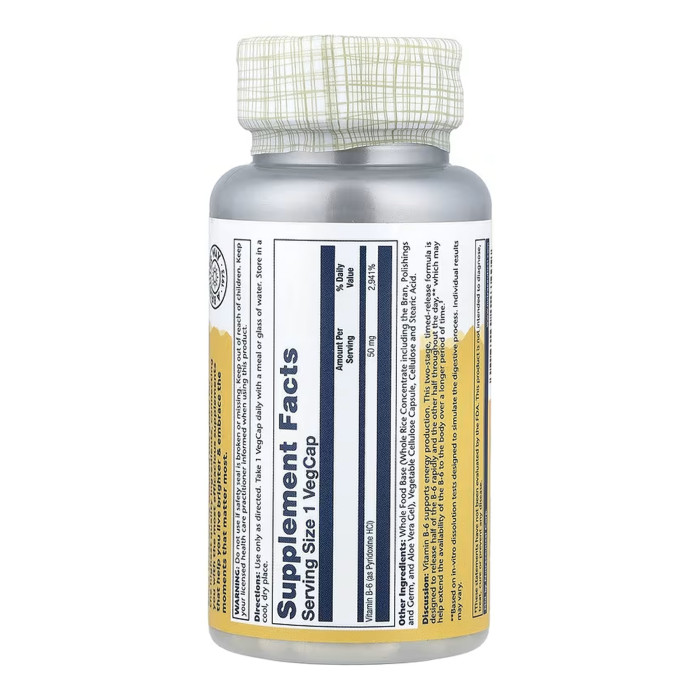 Vitamin B-6 Timed-Release 50mg - 60 vcaps — офіційна ціна та характеристики