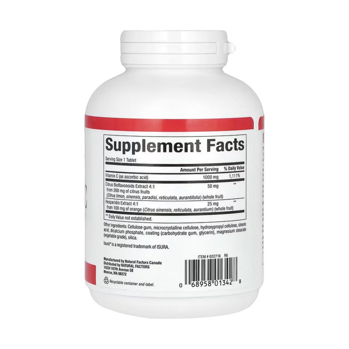 Vitamin C 1000mg - 180 tabs — офіційна ціна та характеристики