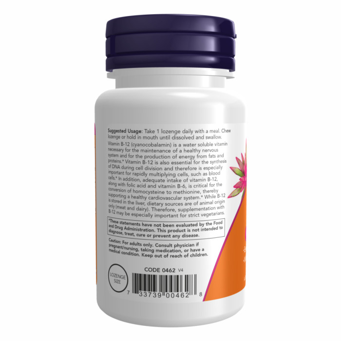 B-12 5000mcg + Folic - 60 lozenges