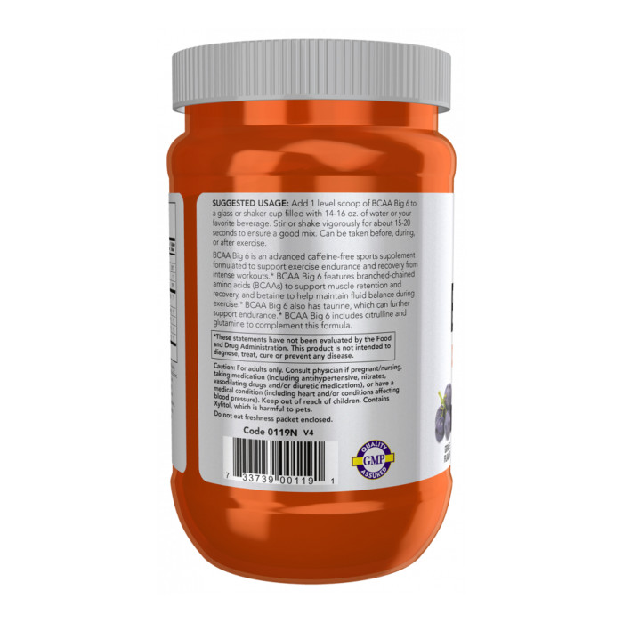 BCAA Big 6 - 600g Grape — офіційна ціна та характеристики