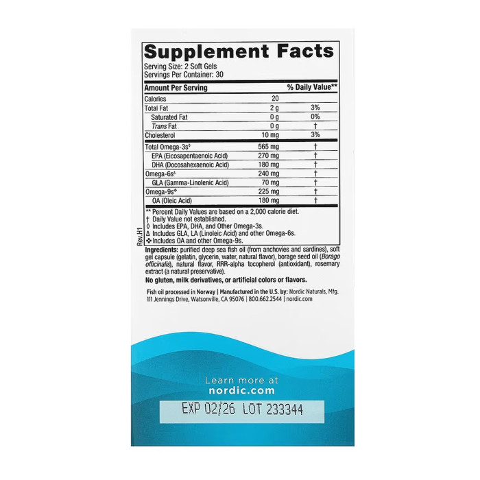 Complete Omega - 60 softgels — офіційна ціна та характеристики
