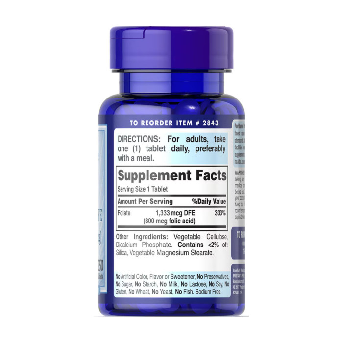 Folate 1333 mcg DFE - 250 tabs — офіційна ціна та характеристики