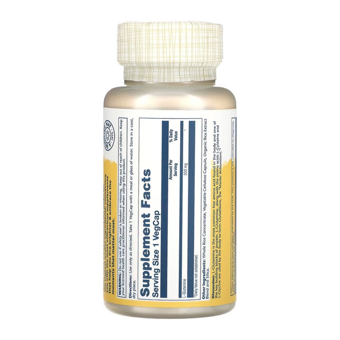 L-Glutamine 500mg - 50 vcaps — офіційна ціна та характеристики