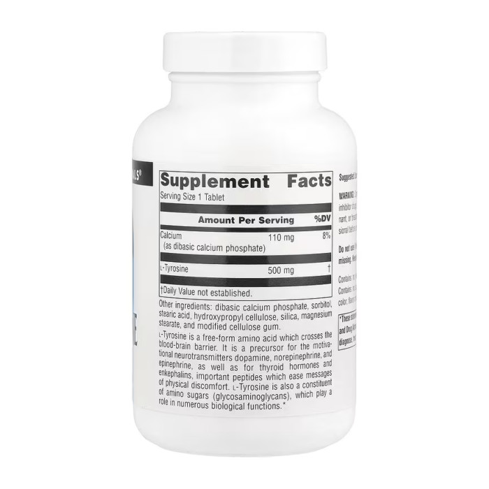 L-Tyrosine 500mg - 100 tabs — офіційна ціна та характеристики