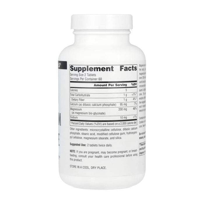 Magnesium Glycinate - 120 tabs — офіційна ціна та характеристики