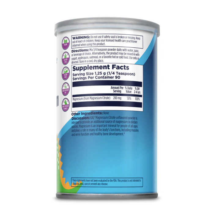Magnesium Powder 200mg - 4oz Unflavored (Пошкоджена кришка)