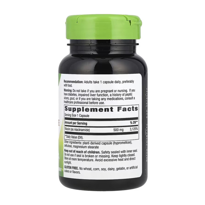 Niacinamide 500 mg - 100 caps — офіційна ціна та характеристики