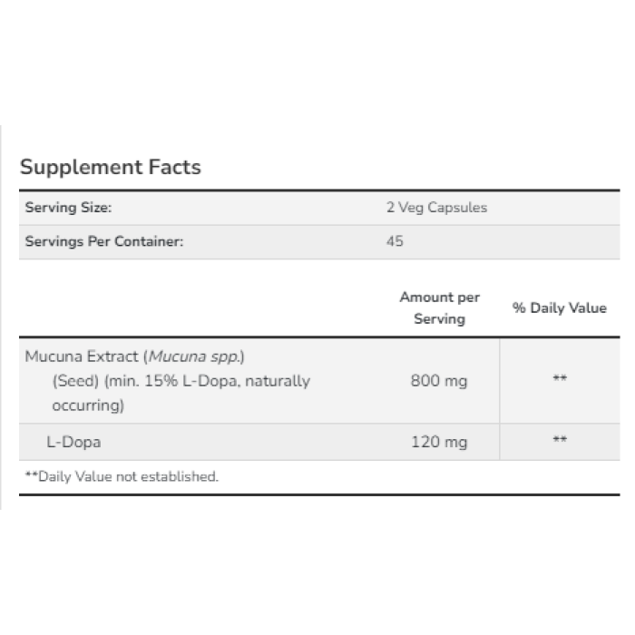 Dopa Mucuna - 90vcaps — офіційна ціна та характеристики