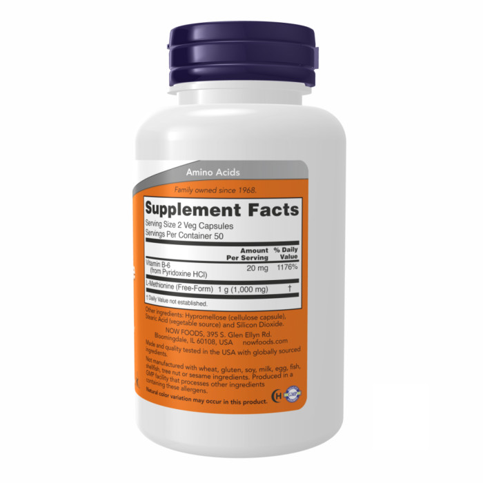 L-Methionine 500mg - 100 caps — офіційна ціна та характеристики