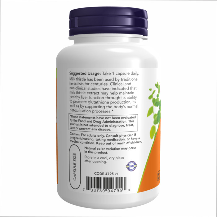 Milk Thistle Extract 750mg Silymarin 600mg - 90 vcaps — офіційна ціна та характеристики
