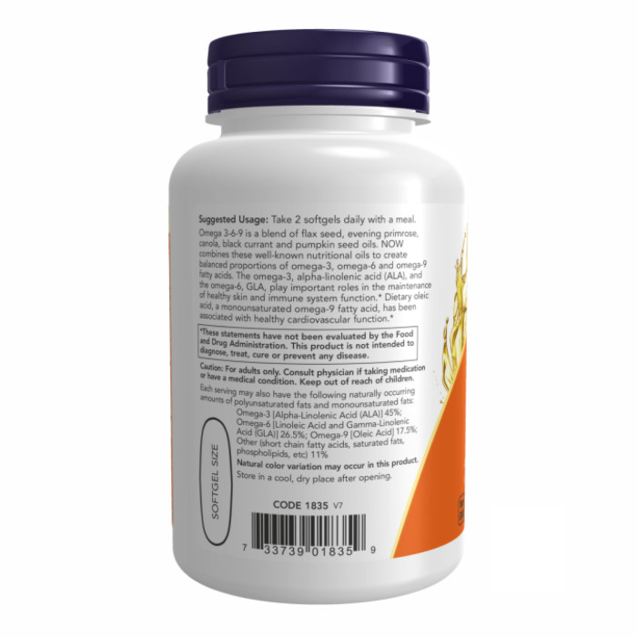 Omega 3-6-9 1000 mg - 100 sgels — офіційна ціна та характеристики
