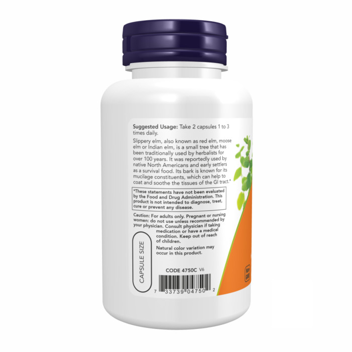 Slippery Elm 400 mg - 100 vcaps — офіційна ціна та характеристики