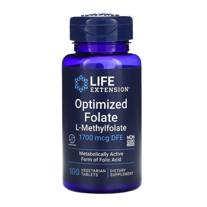 Optimized Folate 1700 mcg DFE - 100 tabs — офіційна ціна та характеристики