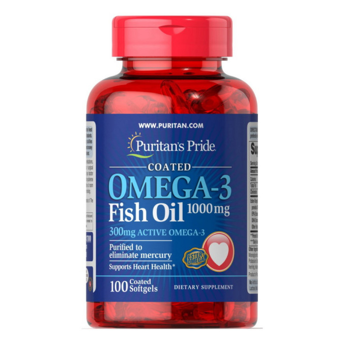 Omega-3 Fish Oil 1000 mg (300 mg Active Omega-3) - 100 Softgels — офіційна ціна та характеристики