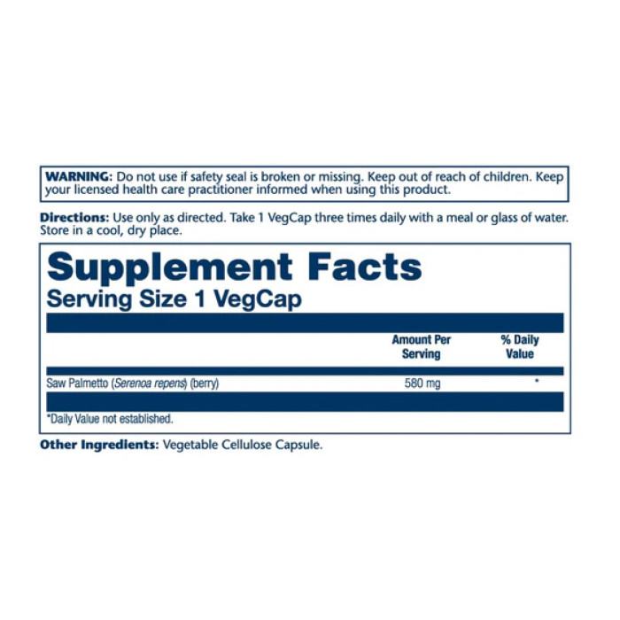 Saw Palmetto Berry 580mg - 100 vcaps — офіційна ціна та характеристики