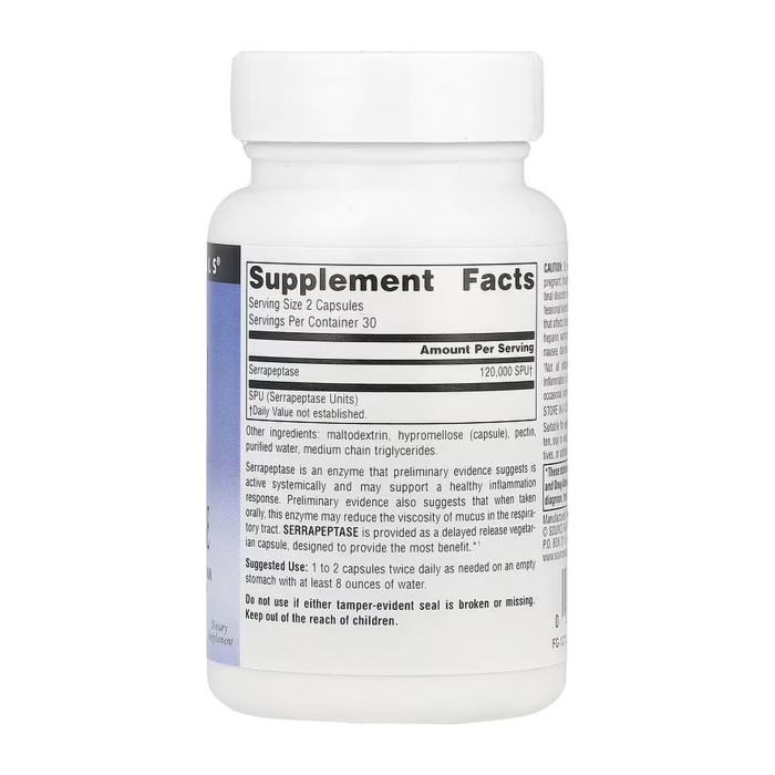 Serrapeptase - 60 caps — офіційна ціна та характеристики
