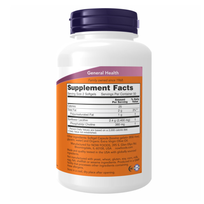 Sunflower Lecithin 1200mg - 200 sgels — офіційна ціна та характеристики
