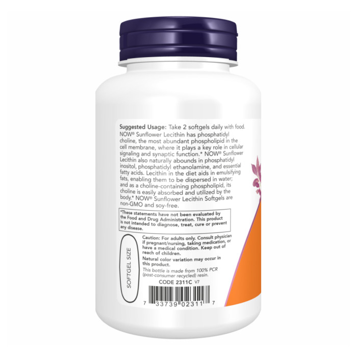 Sunflower Lecithin 1200mg - 200 sgels — офіційна ціна та характеристики