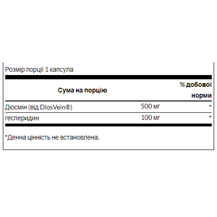 Diosmin Hesperidin - 60caps — офіційна ціна та характеристики