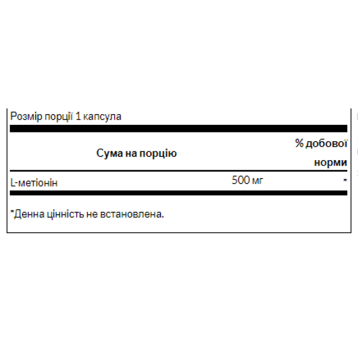 L-Methionine 500 mg - 30caps