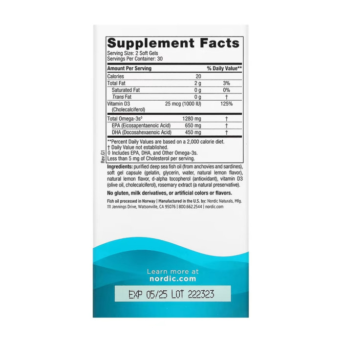 Ultimate Omega-D3 - 60 softgels — офіційна ціна та характеристики