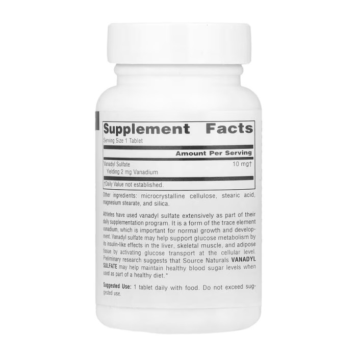 Vanadyl Sulfate 10mg - 100 tabs — офіційна ціна та характеристики