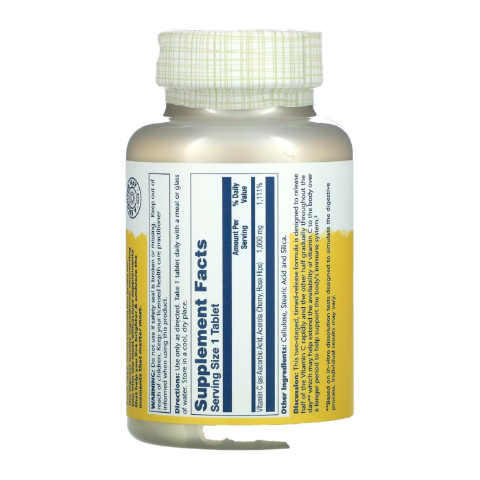 Vitamin C with Rose Hips & Ace 1000mg - 100 tabs — офіційна ціна та характеристики