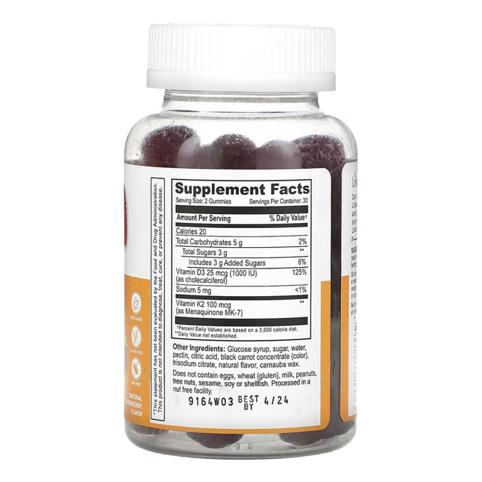 Vitamin D3 + K2 Adult - 60 gummies — офіційна ціна та характеристики