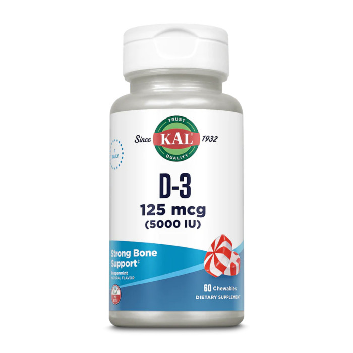 D-3 5000 IU 125mcg - 60 chewables — офіційна ціна та характеристики