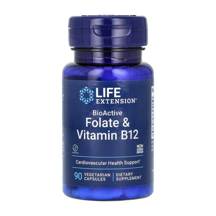 BioActive Folate & Vitamin B12 - 90 vcaps — офіційна ціна та характеристики