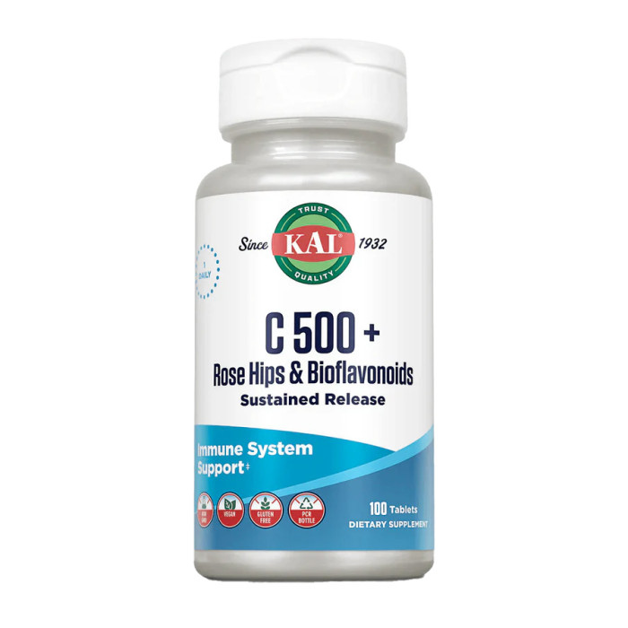 C 500 + Rose Hips & Bioflavonioids Sustained Release - 100 tabs — офіційна ціна та характеристики