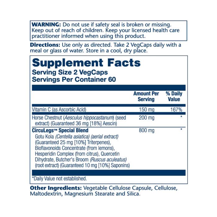 CircuLegs Circulation Support 200mg - 120 vcaps — офіційна ціна та характеристики