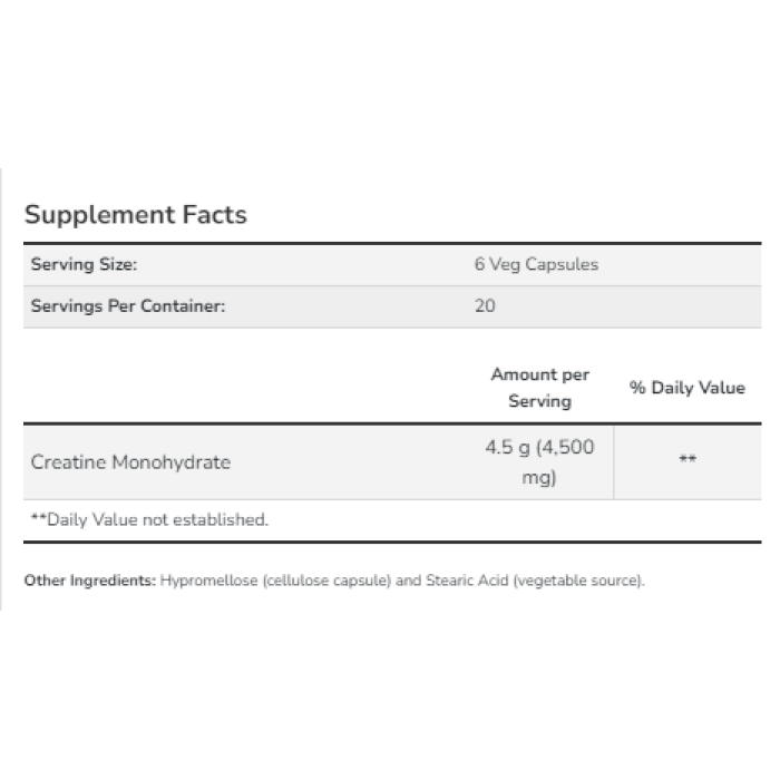 Creatine 750mg - 120 caps — офіційна ціна та характеристики
