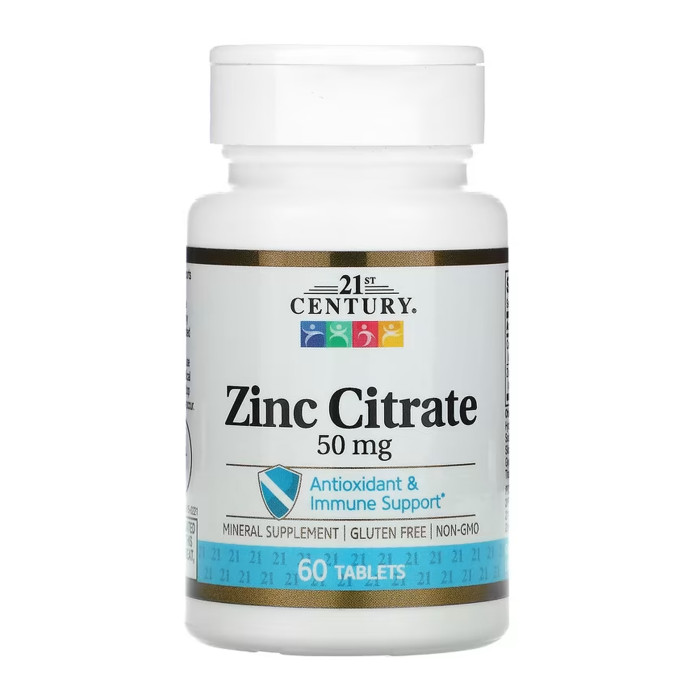 Zinc Citrate 50 mg - 60 tabs — офіційна ціна та характеристики