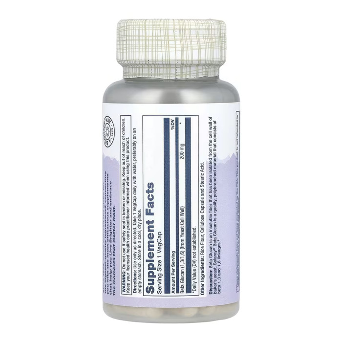 High Potency Beta Glucan 200mg - 30 vcaps — офіційна ціна та характеристики