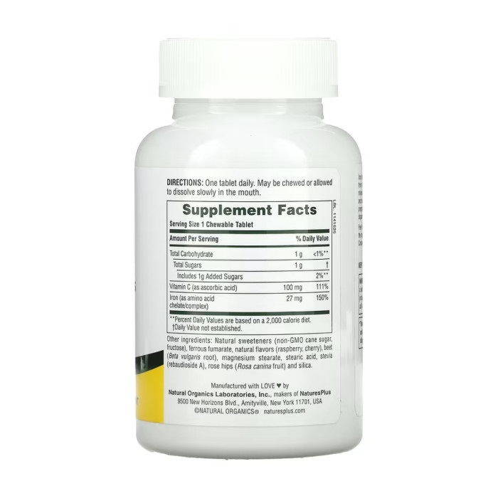 Iron 27 mg with Vitamin C Herbs - 90 tabs — офіційна ціна та характеристики