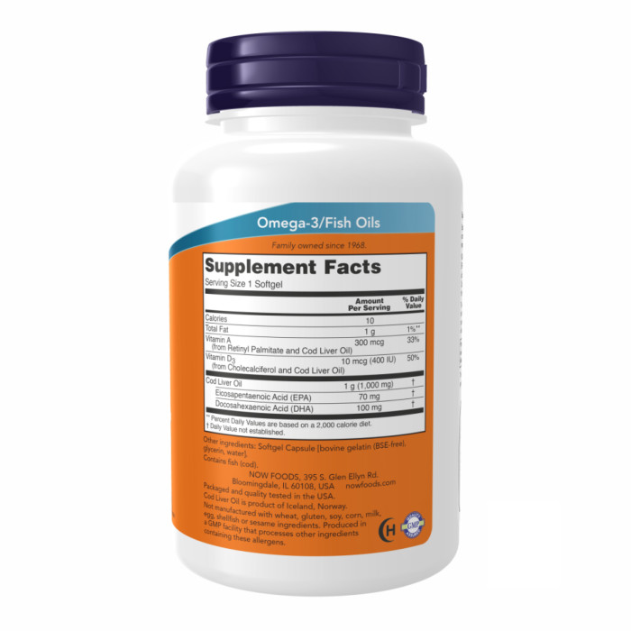 Cod Liver Oil 1000mg - 90 sgels — офіційна ціна та характеристики