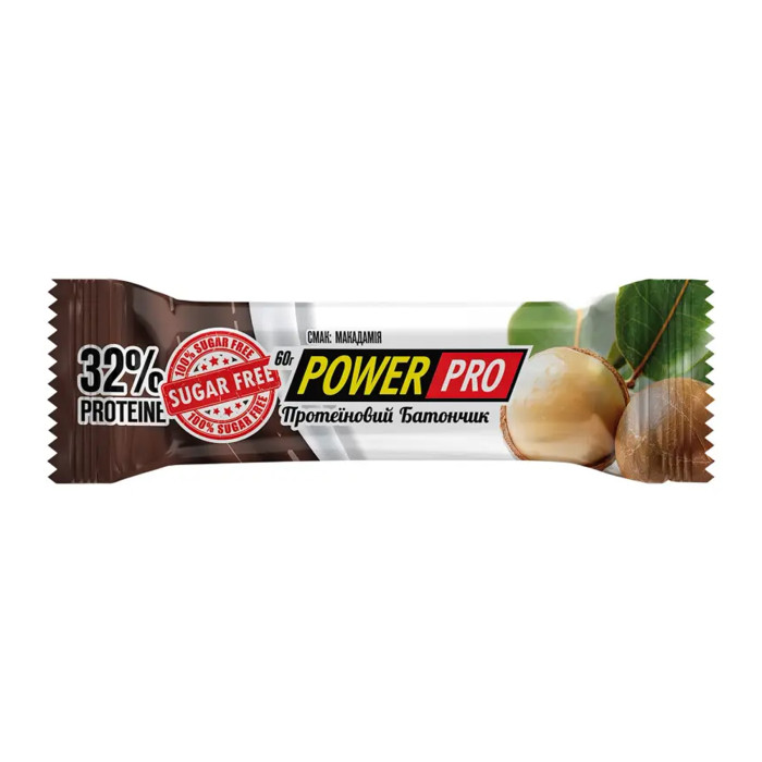 Protein Bar Nutella 32% - 20x60g Without sugar Macadamia — офіційна ціна та характеристики