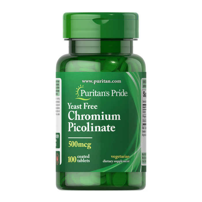 Chromium Picolinate 500 mcg Yeast Free - 100 tabs — офіційна ціна та характеристики