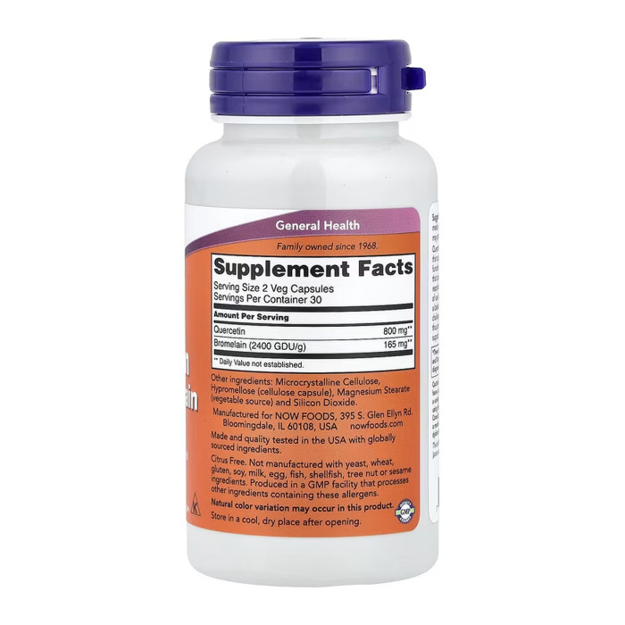 Quercetin with Bromelain - 60 vcaps — офіційна ціна та характеристики