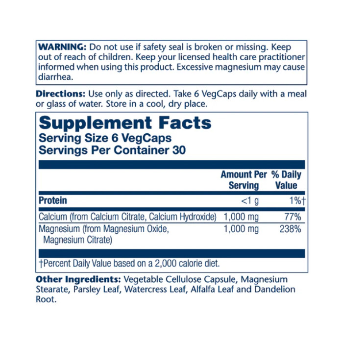 Cal-Mag Citrate - 180 veg caps — офіційна ціна та характеристики