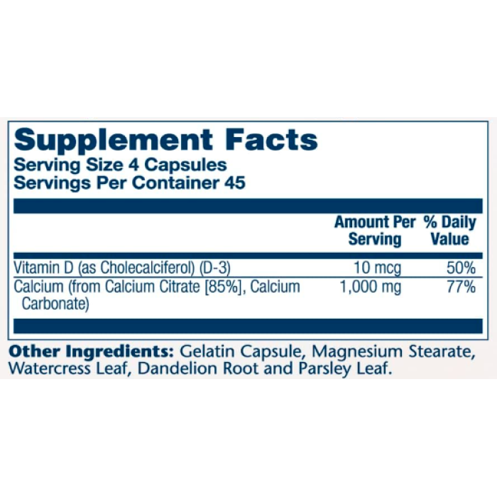 Calcium w/ D3 Citrate 1000mg - 90 caps — офіційна ціна та характеристики