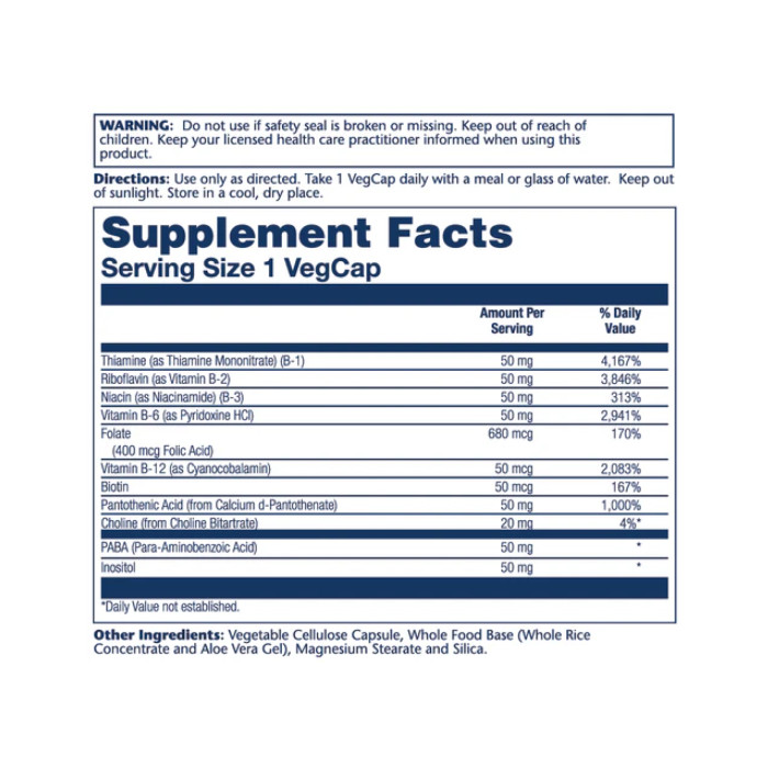 Vitamin B-Complex 50 50mg - 100 vcaps — офіційна ціна та характеристики