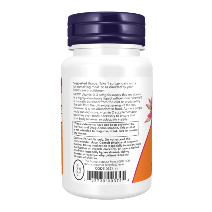 Vitamin D-3 5000 IU - 30 softgels — офіційна ціна та характеристики