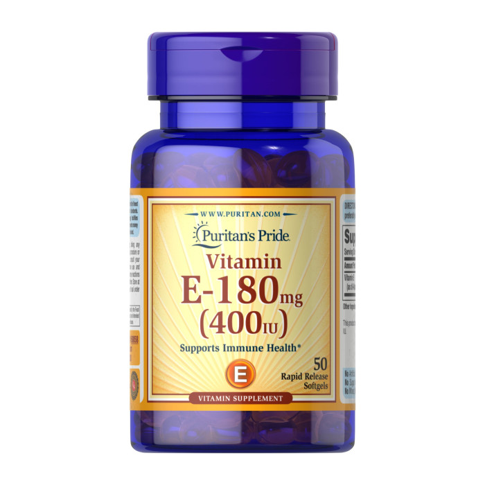 Vitamin E-400 IU - 50 softgels — офіційна ціна та характеристики