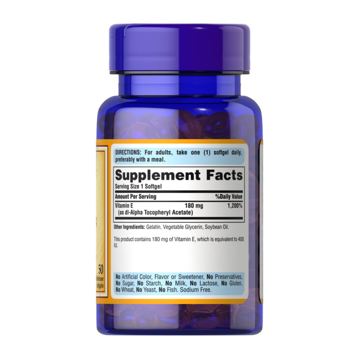 Vitamin E-400 IU - 50 softgels — офіційна ціна та характеристики